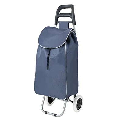 Abbildung von wuuhoo Einkaufstrolley Shoppy mit Rollen und Aluminiumgestell 34 Liter, Einkaufswagen in Blau faltbar