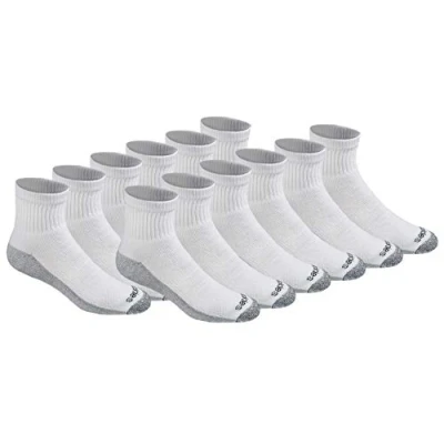 Abbildung von Dickies Herren Dri tech Moisture Control Quarter, Available in M XXL (6, 18 Pairs) Socken, Weiß (12 Paar), X Large (12er Pack)