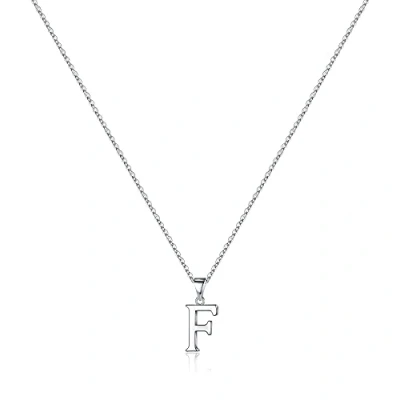 Abbildung von TINGN Halskette Damen Silber 925 Kette Damen, Hypoallergene Buchstaben mit F Anhänger Sterling für Mädchen Schmuck Geschenke Teenager