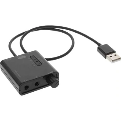 Abbildung von InLine® USB zu HQ Audio Konverterkabel, Headset Verstärker, mit Equalizer und optischem Audioausgang