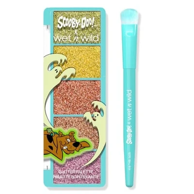 Abbildung von Wet n Wild Scooby Doo Gespenst Glitzer Palette, 5 Farbpalette für Gesicht und Körper, hoch deckender selbsthaftender intensiven Glanz, Trocknet Schnell