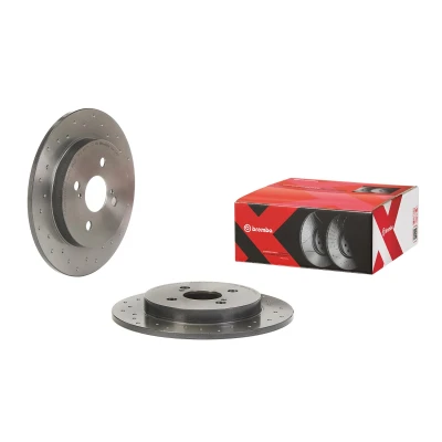 Abbildung von BREMBO 08.A534.1X Bremsscheibe 259 9 5 voll, gelocht beschichtet TOYOTA: Yaris II Schrägheck, iQ, Vios / Limousine