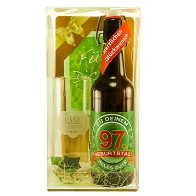 Abbildung von Bier Geschenk Geschenkset 97. Geburtstag