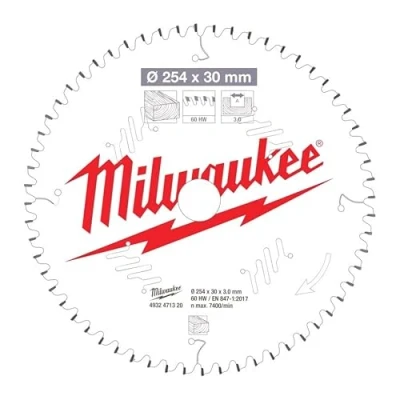 Abbildung von Kreissägeblatt MILWAUKEE für Gehrungssägen 60 Zähne 3x254mm 4932471320