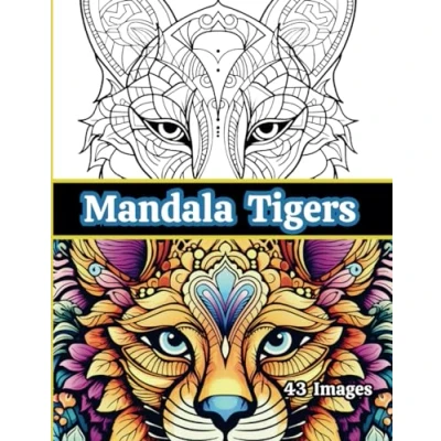Abbildung von Tiger mandala Patterns Adult Coloring Book: Stress relieving designs for your relaxation and creativity.