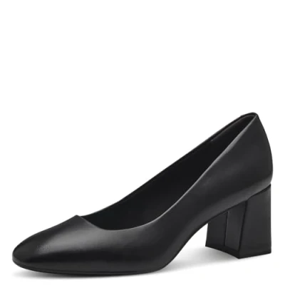 Abbildung von Tamaris Damen Pumps Leder Blockabsatz bequem; Black, EU 40