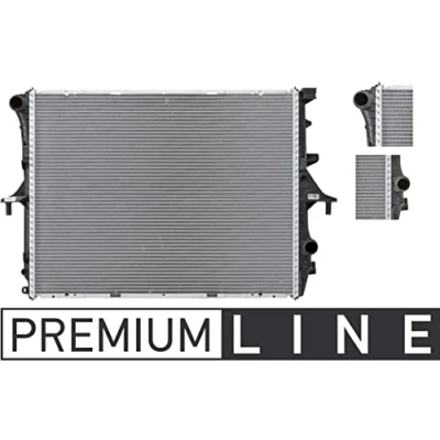 Abbildung von MAHLE ORIGINAL CR 571 000P Kühler, Motorkühlung für Fahrzeuge mit/ohne Klimaanlage 710 551 40 Kühlrippen gelötet VOLKSWAGEN: Touareg I, AUDI: Q7