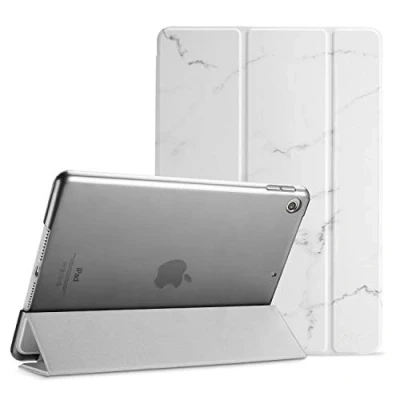 Abbildung von ProCase Hülle für iPad 9./8./7. Generation 10,2 Zoll 2021 2020 2019, Schutzhülle Smart Case Cover Kompatibel mit 9/8/7 Weißmarmor