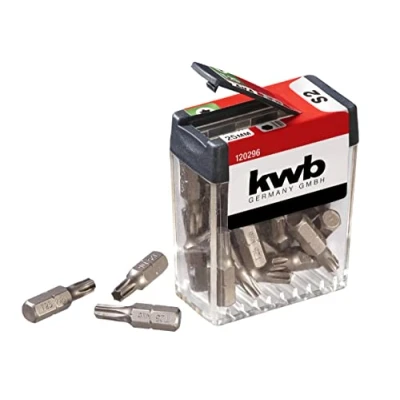 Abbildung von kwb Bitspender Box 25 teiliges T25 Bitset, Hochqualitative Torx Bits für präzise und professionelle Arbeit