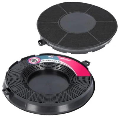 Abbildung von McFilter Aktivkohlefilter (2 Stück) Kohlefilter Filter geeignet für AEG 9029793610 Whirlpool, 480122101262 AMC 037 Typ 48, IKEA 10174556 Nyttig FIL 900, Elica 48