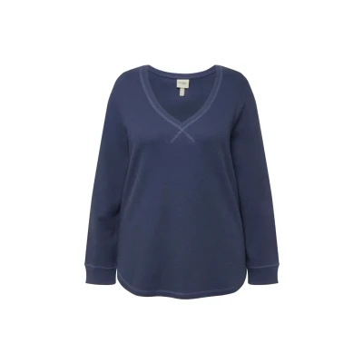 Abbildung von Ulla Popken Sweatshirt, Damen, Größe: 42/44, Ink blue