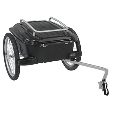 Abbildung von M Wave Stalwart Carry Box Gepäckanhänger mit Hartschalenbox, Fahrradanhänger, Lastenanhänger, Transportanhänger, Gepäckanhänger, Tragkraft 25 kg, Schwarz