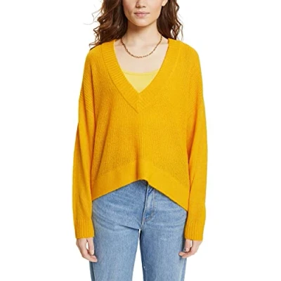 Abbildung von ESPRIT Damen 082CC1I301 Pullover, 730/SUNFLOWER Yellow, XS