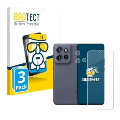 Abbildung von BROTECT Schutzglas für Motorola Edge 50 Neo (Display+Kamera) (3 Stück) Schutzfolie Panzer Folie Glas [Extrem Kratzfest 9H, Anti Fingerprint,