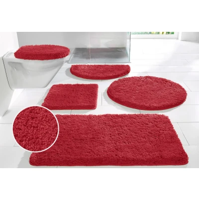Abbildung von my home Badematte &quot;Sanremo&quot;, Höhe 30 mm, rutschhemmend beschichtet, fußbodenheizungsgeeignet schnell trocknend strapazierfähig, Badteppich, unifarben, rechteckig, rund &amp; als 3 tlg. Set erhältlich
