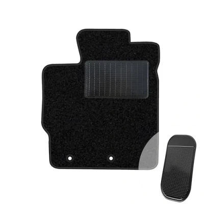 Abbildung von moto MOLTICO Fahrer Fußmatte Auto Velours Fahrerseite Autoteppiche Schwarz Fahrermatte 1 teilig passend für Toyota Yaris III 2011 2019