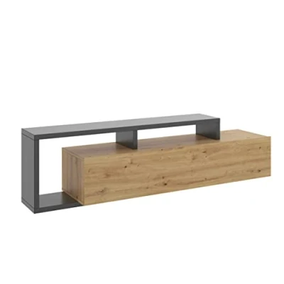 Abbildung von DEKIT GRUPO RIMOBEL KRAM Low TV Schrank, Melamin, Graphit und Nordic, 47 x 165 40 cm