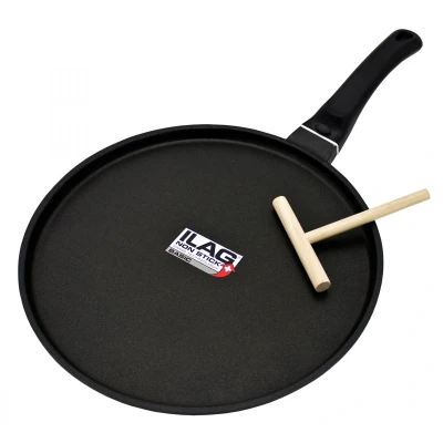 Abbildung von Kopf Crêpepfanne Marra, Aluminiumguss, 28 cm, ILAG Beschichtung, inkl. Teigverteiler