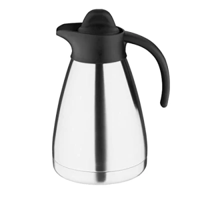 Abbildung von Olympia Isolierkanne mit Schraubverschluss, 1 l, aus Edelstahl, Becher, Tasse, Milchkännchen, Krug