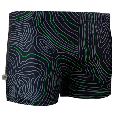 Abbildung von GUGGEN Mountain Badehose Herren Kastenbadehose kurz eng anliegend Boxer Badeshorts für