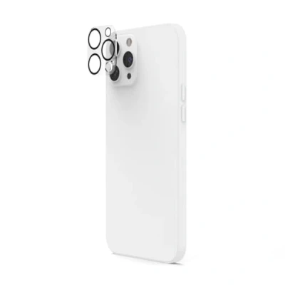 Abbildung von Hama Handy Kameraschutz für iPhone 15 Pro/15 Pro Max (iPhone Linsenschutz stoßfest, Kameraglas 9H, Schutzfolie case friendly, Kamera Abdeckung kratzfest, Panzerglas blasenfrei)