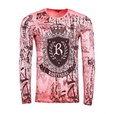Abbildung von Rusty Neal MIT Rundhals Langarmshirt, Herren, Größe: XXL, Koralle