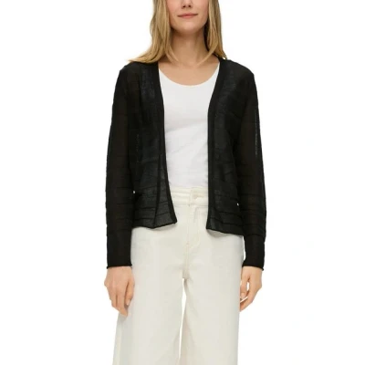 Abbildung von s.Oliver MIT Musterstruktur Strickjacke, Damen, Größe: 40, Schwarz