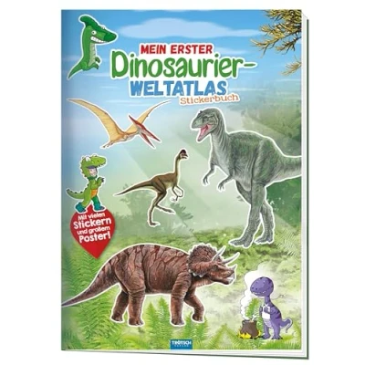 Abbildung von Trötsch Stickerbuch Mein erster Dinosaurier Weltatlas: Beschäftigungbuch Lernbuch (Dinosaurierwelt: Alles rund um die Dinos)
