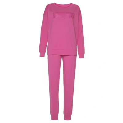 Abbildung von Lascana VD Slogan SET Nachtwäsche Set, Damen, Größe: 32/34, Pink