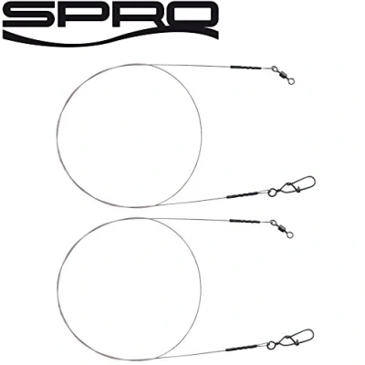 Abbildung von Spro Stahl Vorfach 7x7 &#039;Matt Black&#039; 20cm 0,27mm (5kg) Raubfisch Vorfächer