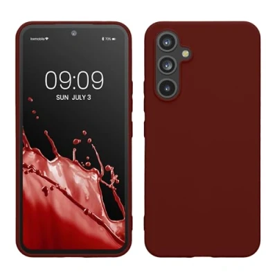 Abbildung von kwmobile Hülle kompatibel mit Samsung Galaxy A54 5G TPU Silikon Handyhülle Schutzhülle stoßabsorbierend flexibel Case in Tawny Red