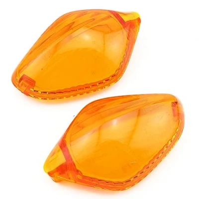 Abbildung von Xerial 2 x Blinkerlinsen vorne oder hinten, kompatibel mit Honda MSX125 CRF250L CMX 300/500 Rebel NC700 NC750 CTX700 Motorrad Blinker Lichter Linsen Abdeckung (Bernsteinfarben)