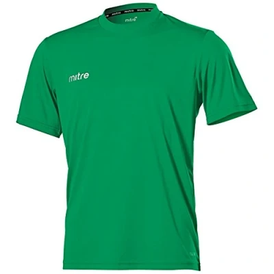 Abbildung von Mitre Kinder Kurzärmliges Fußball Shirt Match Day Camero, Smaragd, M Youth/28 30 Inch, T70015EB1