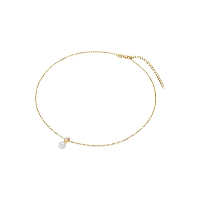 Abbildung von Valero Pearls MIT SÜßWASSER Zuchtperlen Halskette, Damen, Größe: One Size, Gelbgold