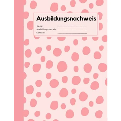 Abbildung von Ausbildungsnachweis: Berichtsheft Ausbildung wöchentlich, Montag bis Sonntag, Mit Rosa / Pink Design für Mädchen