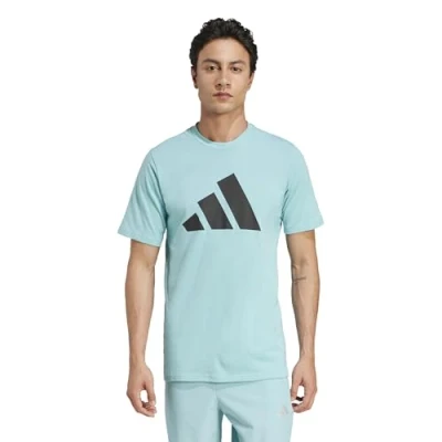Abbildung von adidas Herren Train Essentials Feelready Logo Training Tee, Mint ton/Black, L Tall