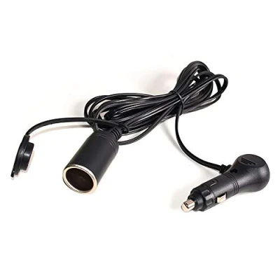 Abbildung von Auto KFZ Zigarettenanzünder Verlängerungskabel Stecker zu Steckdose mit Schalter und Anzeigelampe, 10A Sicherung 18AWG 3 M/9.8 FT 12V 24V