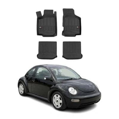 Abbildung von OMAC Gummi Fußmatten kompatibel mit VW New Beetle 1998 2010 Premium TPE Automatten 4tlg