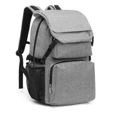 Abbildung von KONO Reiserucksack 25L Großer Schulrucksack für 15,6 Zoll Laptop, wasserfest, leicht, geeignet als Handgepäck Wandern, Camping, Picknicks, Urlaub mit mehreren Taschen (Grau)