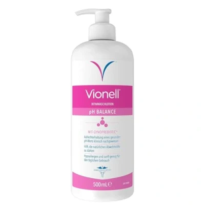 Abbildung von Vionell Intimwaschlotion Frauen pH Balance, Für Die Tägliche Intimhygiene, Externe Intimpflege, Mit LactoPrebiotic, Stärkt Natürlichen Abwehrkräfte, 500 ml