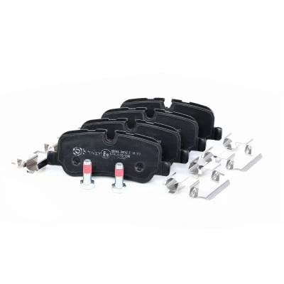Abbildung von BREMBO P 44 013 Bremsbelagsatz für Verschleißwarnanzeiger vorbereitet mit Bremssattelschrauben Zubehör LAND ROVER: Discovery 4, 3