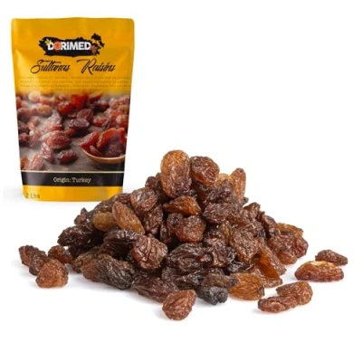 Abbildung von Sultanas Rosinen 1kg Smyrna Getrocknete Sultaninen Ursprünglich aus Izmir 100% türkischen Ursprungs Hohe Snacks in Ballaststoffen getrockneten Trauben Dorimed