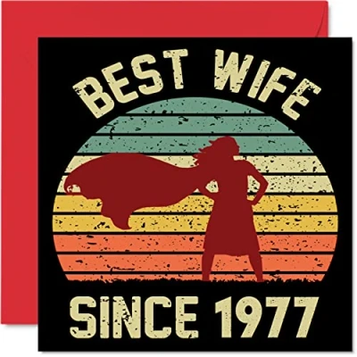 Abbildung von 47. Karte Hochzeitstag Jahrestag für Ehefrau Bester Alles Gute zum Hochzeits Jubiläum Karten den Partner, 145mm Grußkarten Siebenundvierzigster Jahrestage