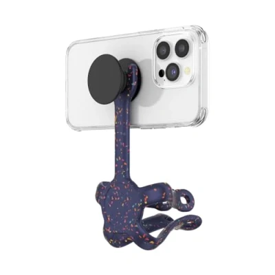 Abbildung von PopSockets: PopMount 2 Flex Nicht Haftender, Flexibler Silikon Halterung und Tripod für Smartphone Tablet French Navy