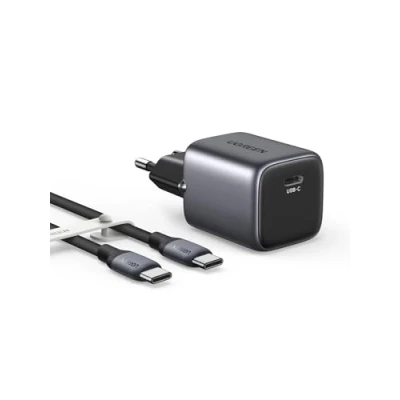 Abbildung von UGREEN Nexode USB C Ladegerät 30W mit 1m auf Kabel Netzteil GaN Tech Schnellladegerät kompatibel iPhone 16, 16 Pro, Pro Max, 15 Galaxy S24, S23, Pixel, iPad, Tab S8, A8