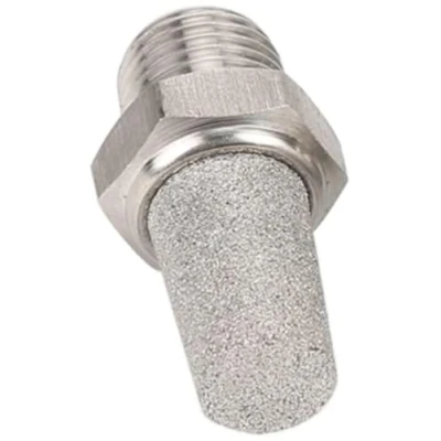 Abbildung von Pneumatikschalldämpfer VA Edelstahl 1/8&quot; 1/4&quot; 3/8&quot; 1/2&quot; Druckluftdämpfer V2A (3/8&quot;)