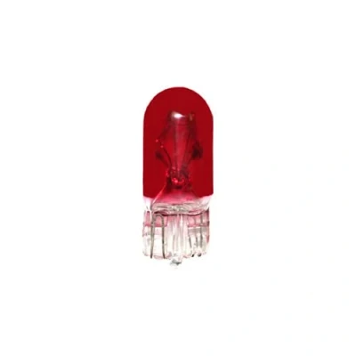 Abbildung von 12V 5W T10 WEDGE W2.1x9.5D ROT AUTO GLASSOCKEL ANZEIGE BIRNE LAMPE INNENRAUM MOPED RÜCKLICHT GLÜHBIRNE