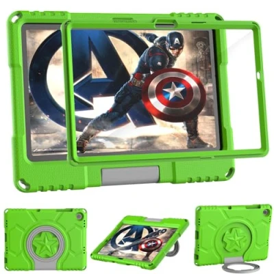 Abbildung von Patamiyar Kinder Hülle für Samsung Galaxy Tab A9 Plus 11 Zoll 2023 mit Displayschutzfolie, Stoßfest A9+ Griff Ständer Tablet (SM X210/X216/X218) Grün