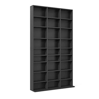 Abbildung von Vicco CD Regal Jukebox, Schwarz, 102 x 178 cm