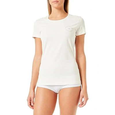 Abbildung von Emporio Armani T Shirt Damen ESSENTIAL STUDS LOGO, Rundhals